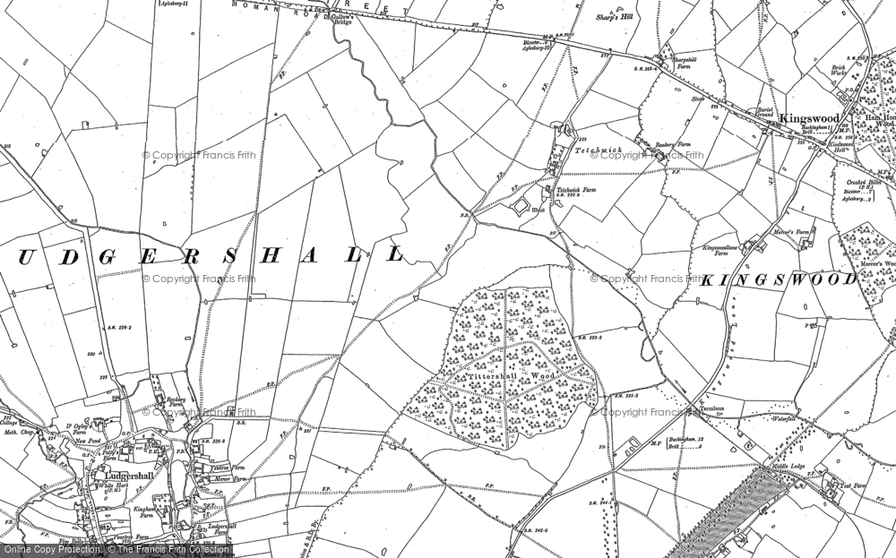 Old Map of Tetchwick, 1898 in 1898