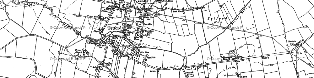 Old map of Black Hill in 1887