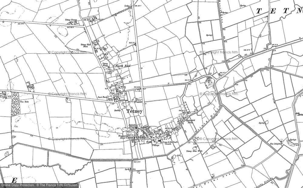 Old Map of Tetney, 1887 - 1905 in 1887