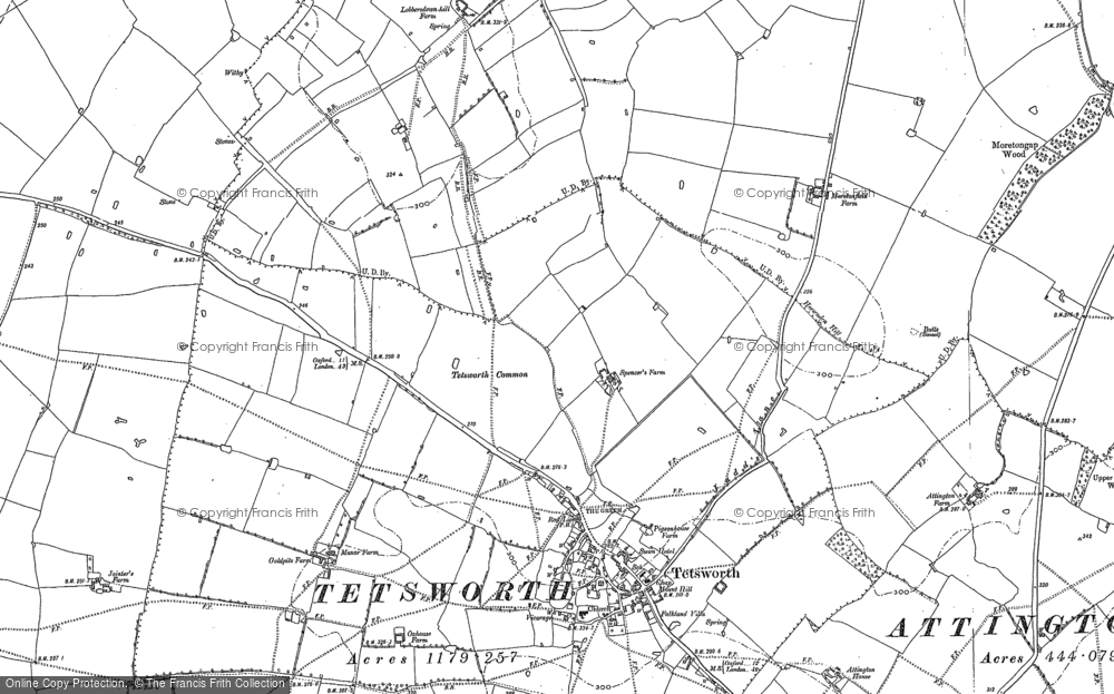Old Map of Tetsworth, 1897 in 1897