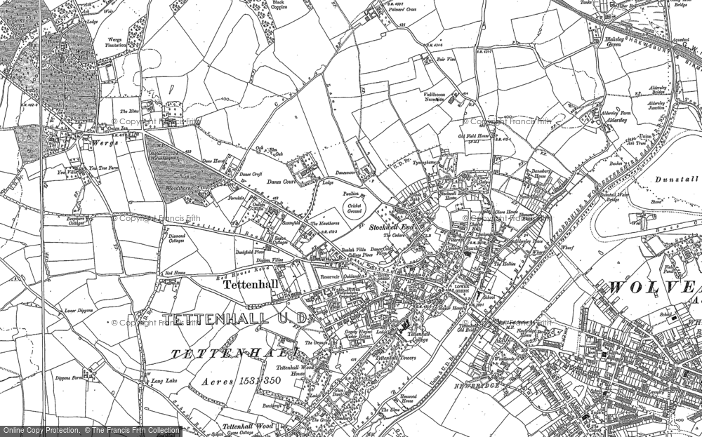 Old Map of Tettenhall, 1886 in 1886