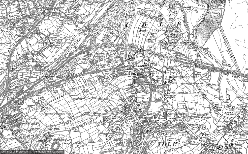 Old Map of Thackley, 1891 - 1892 in 1891