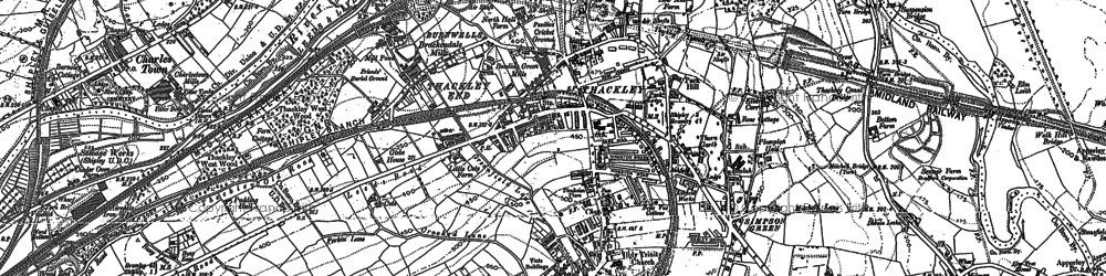 Old map of Thackley in 1891