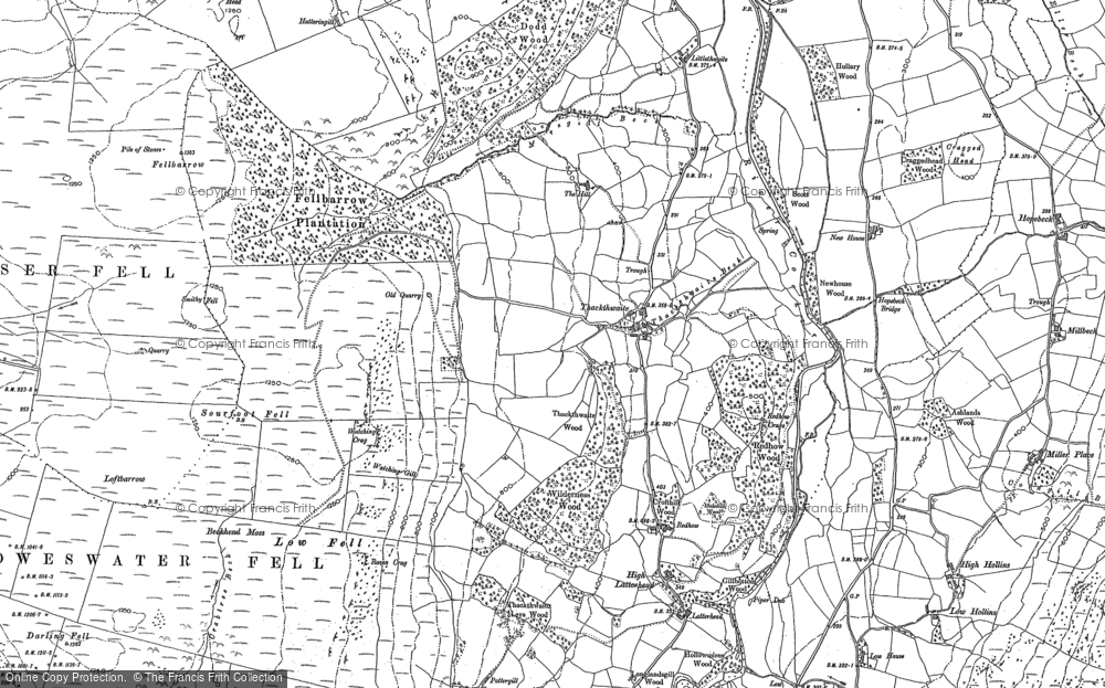 Old Map of Historic Map covering Askill Knott in 1898