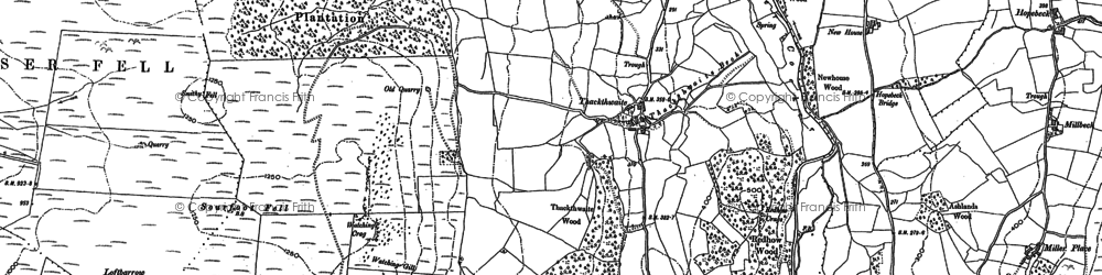 Old map of Latterhead in 1898