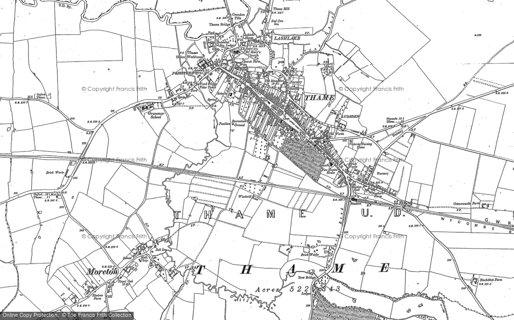 Old Map of Thame, 1919 in 1919