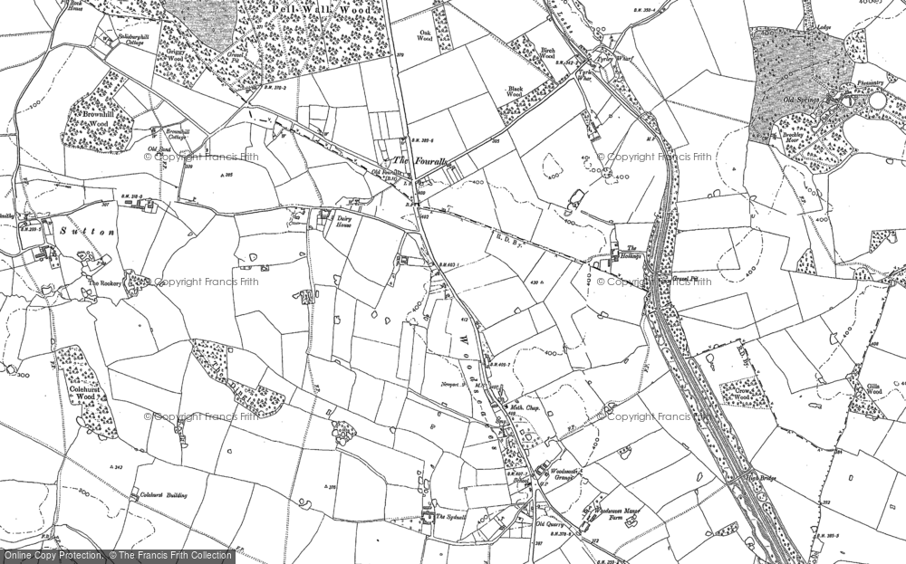 Old Map of The Four Alls, 1879 - 1880 in 1879