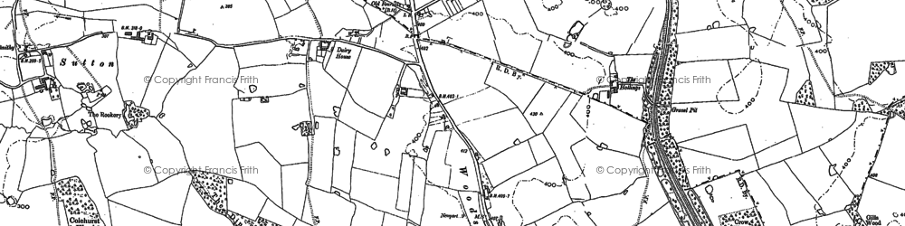 Old map of The Four Alls in 1879