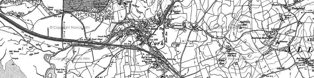 Old map of Cark in 1847