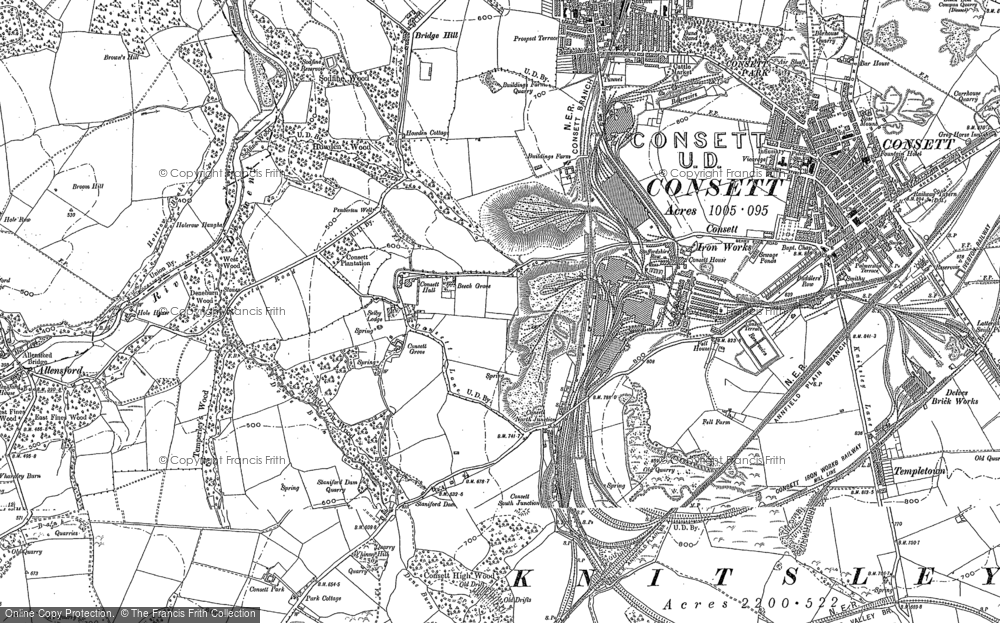 Old Map of The Grove, 1895 - 1919 in 1895