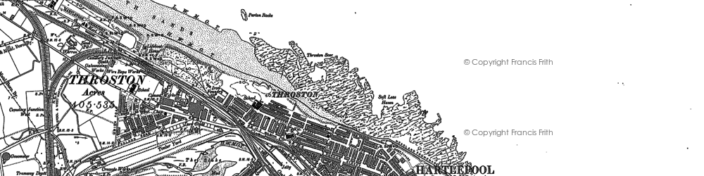 Old map of The Headland in 1896