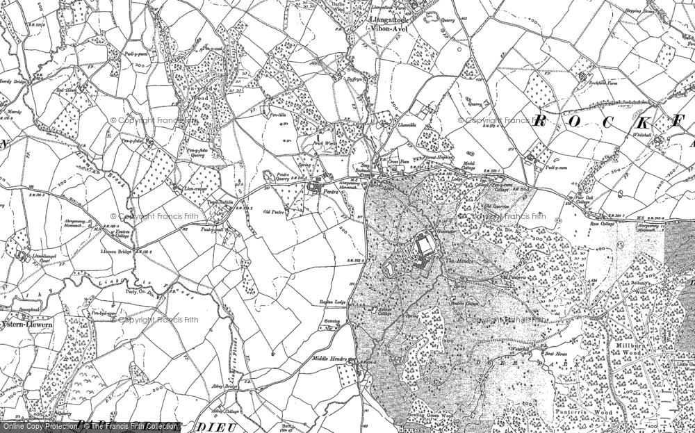 Old Map of The Hendre, 1900 in 1900
