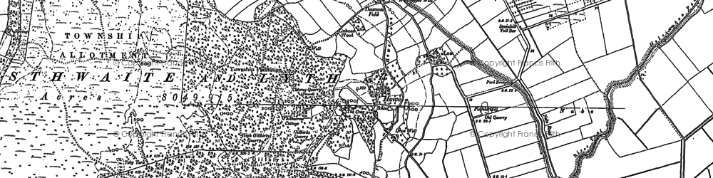 Old map of Row in 1897