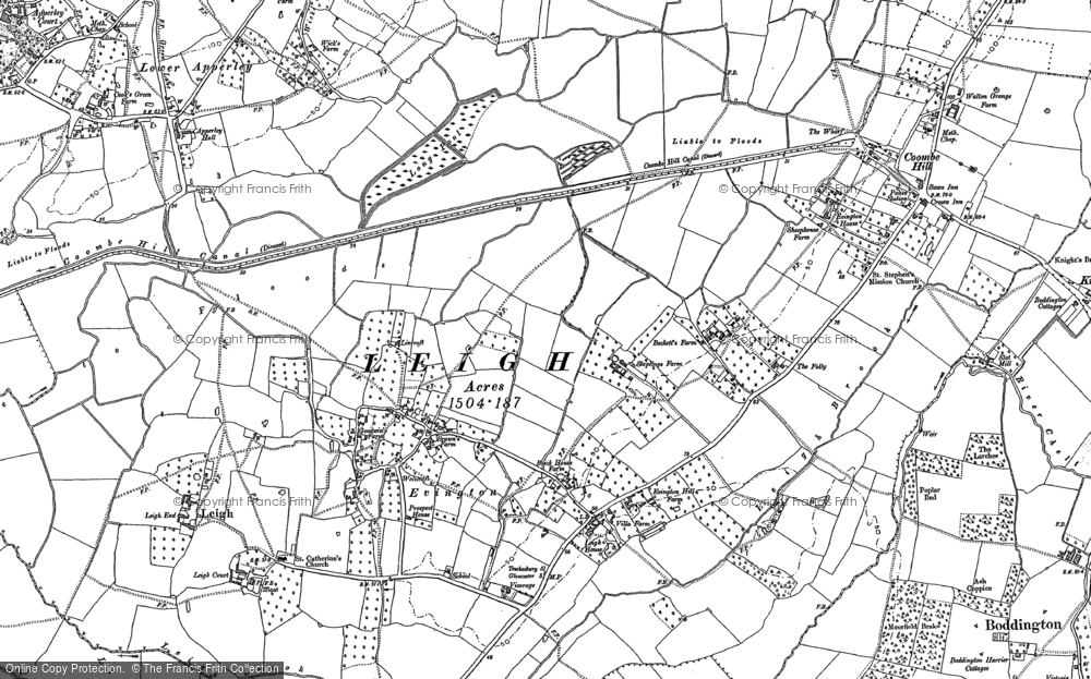 Old Map of The Leigh, 1883 in 1883