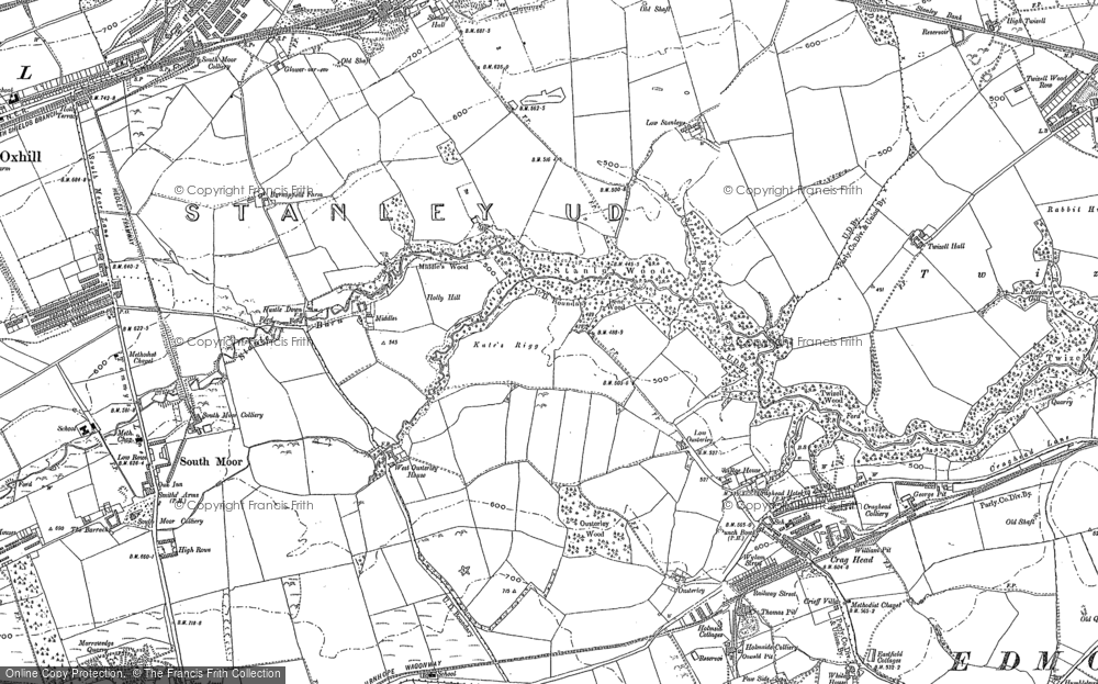 Old Map of The Middles, 1895 in 1895