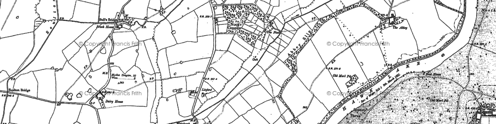 Old map of The Nook in 1880