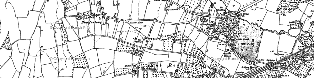 Old map of The Reddings in 1883