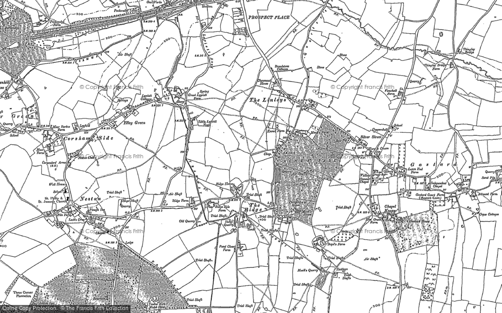 Old Map of Historic Map covering The Linleys in 1899