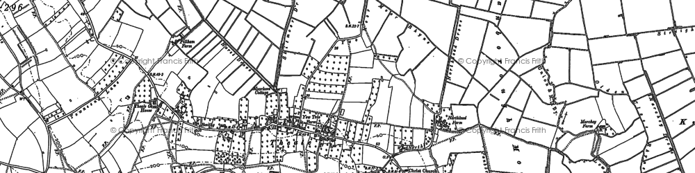 Old map of Theale in 1884