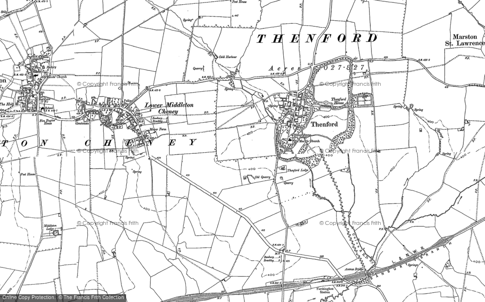 Old Map of Thenford, 1898 - 1899 in 1898