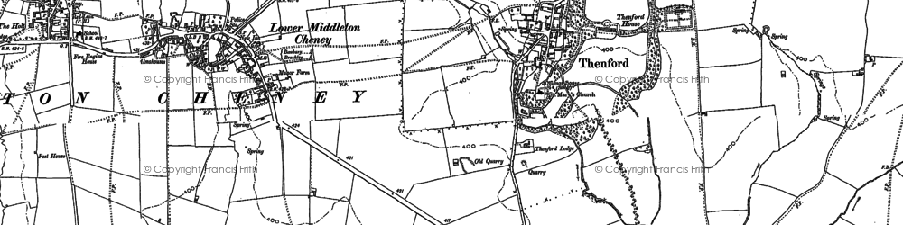 Old map of Thenford in 1898