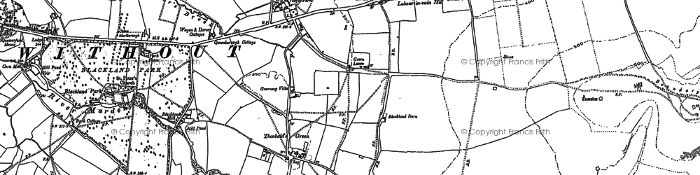 Old map of Theobald's Green in 1899