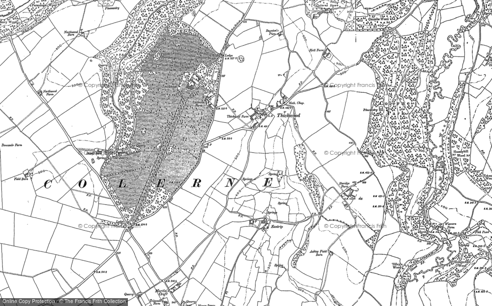 Old Map of Thickwood, 1919 - 1920 in 1919