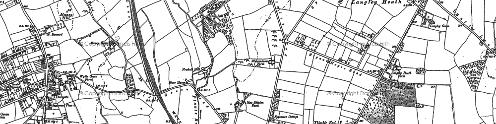 Old map of Thimble End in 1902