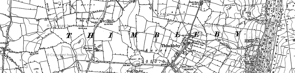 Old map of Thimbleby in 1890