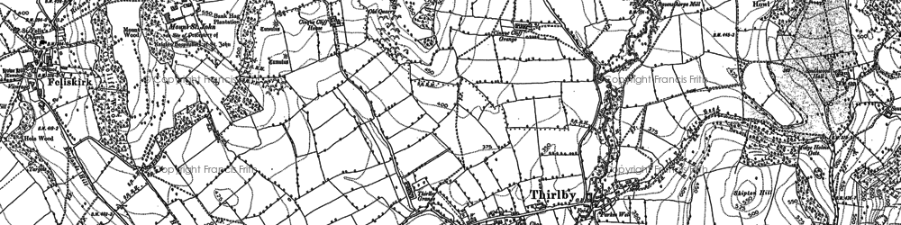 Old map of Thirlby in 1892