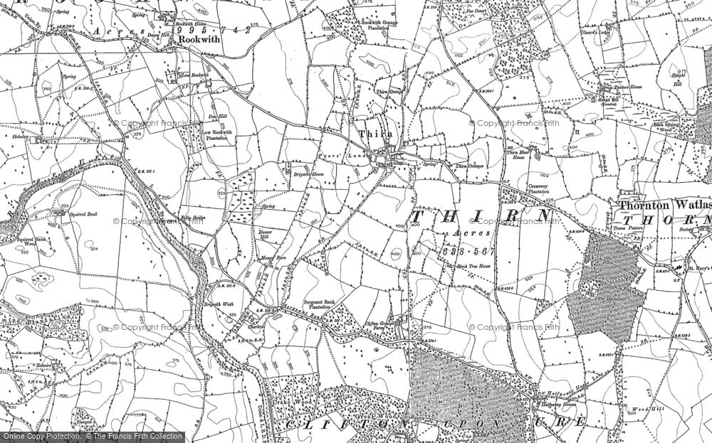 Old Map of Thirn, 1891 in 1891