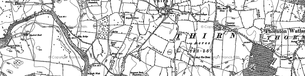 Old map of Thirn in 1891
