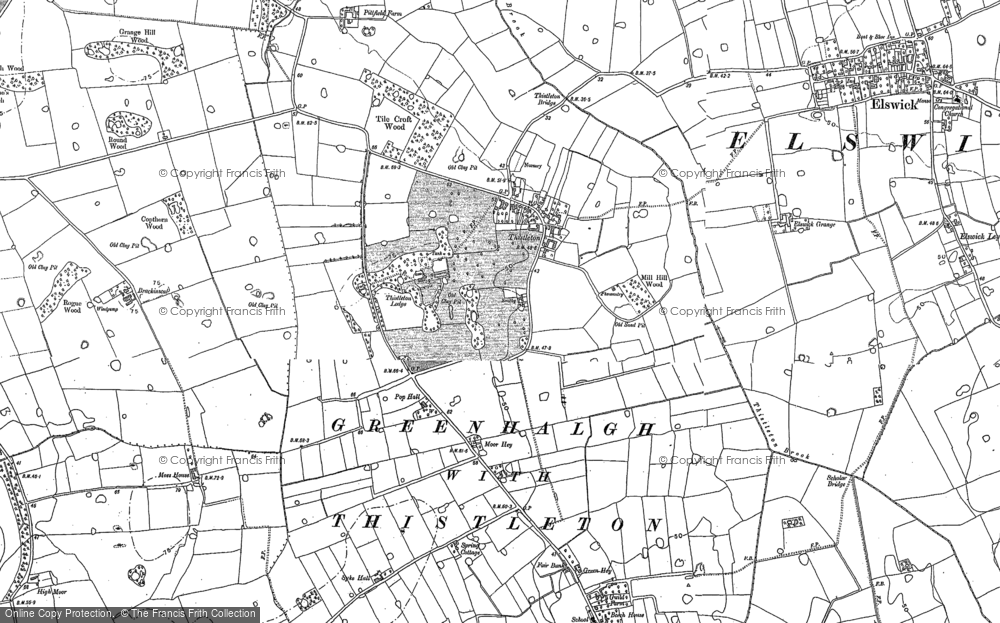 Old Map of Thistleton, 1891 - 1892 in 1891
