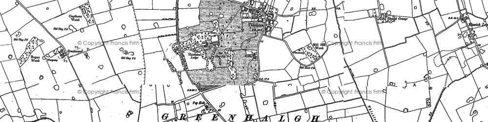 Old map of Thistleton in 1891