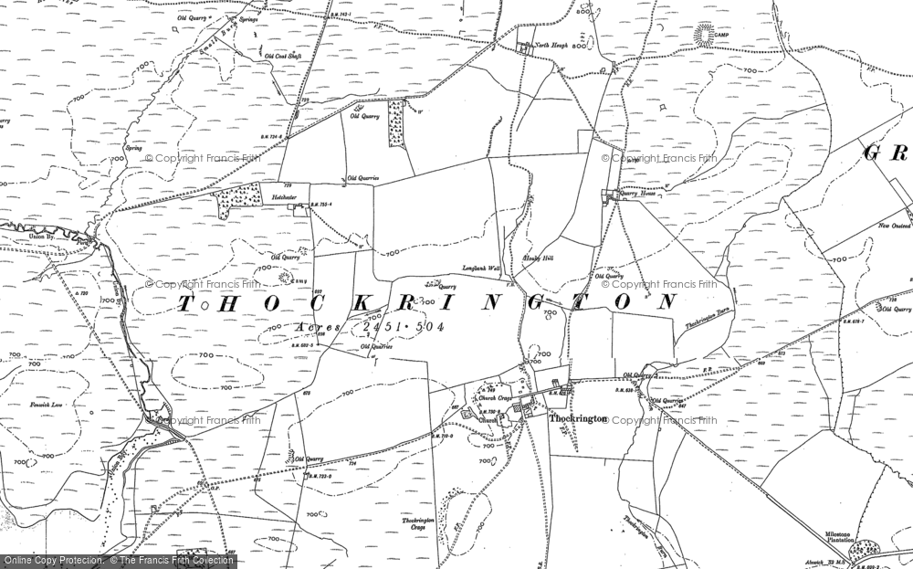 Old Map of Historic Map covering Birney Hill in 1895