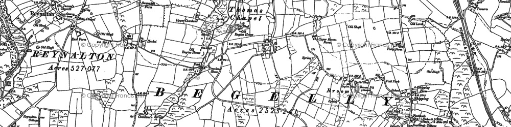 Old map of Thomas Chapel in 1906