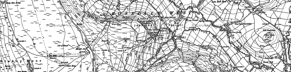 Old map of Blakey Gill in 1891