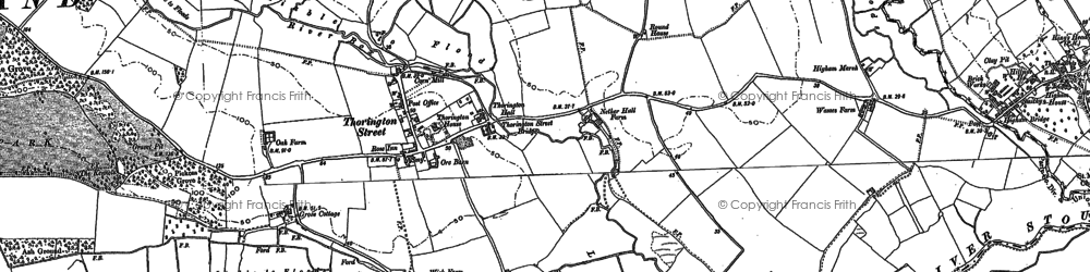 Old map of Thorington Street in 1884