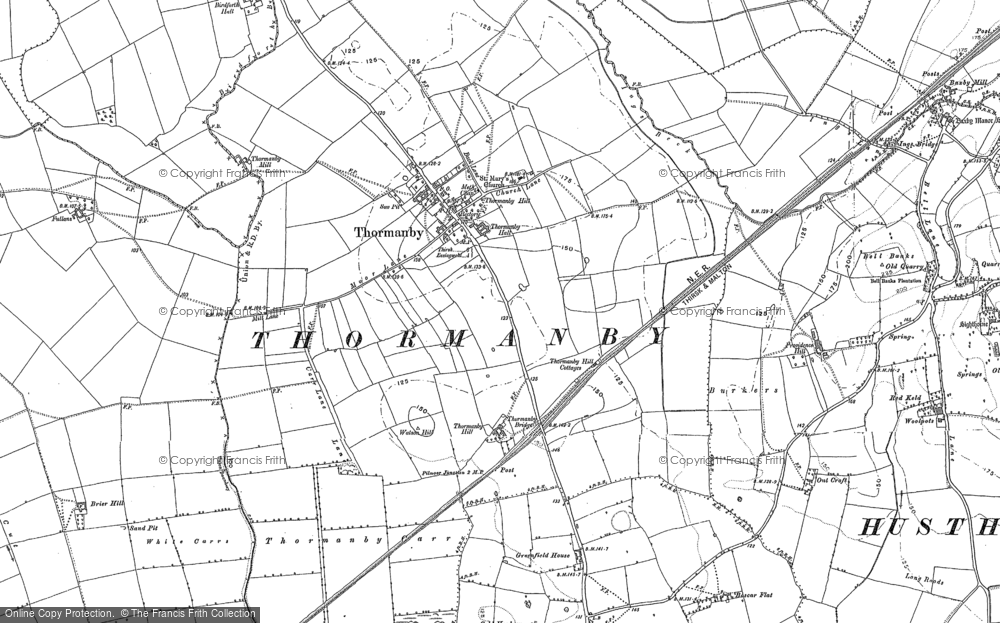 Old Map of Historic Map covering Boscar Grange in 1889