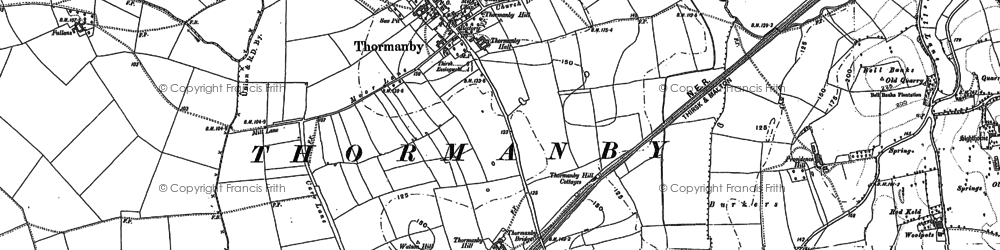 Old map of Birdforth in 1889