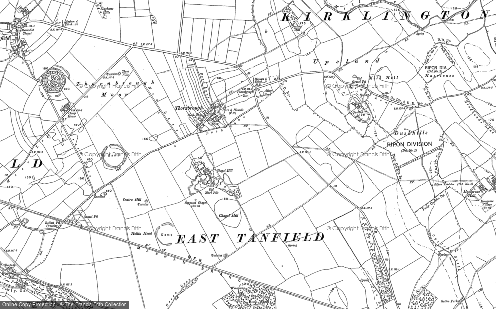 Old Map of Thornborough, 1890 - 1891 in 1890