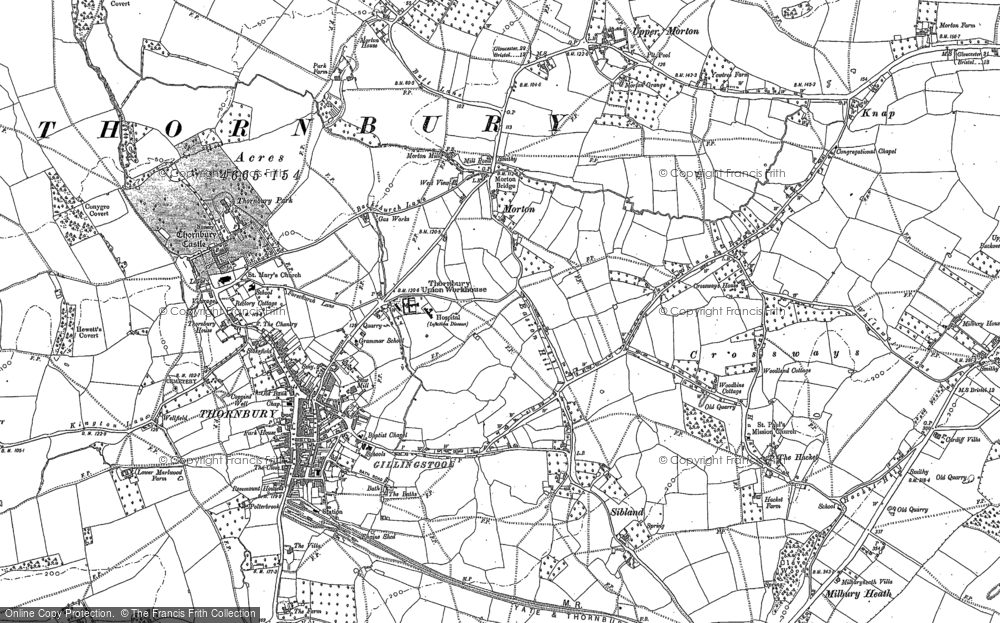 Old Map of Thornbury, 1880 in 1880