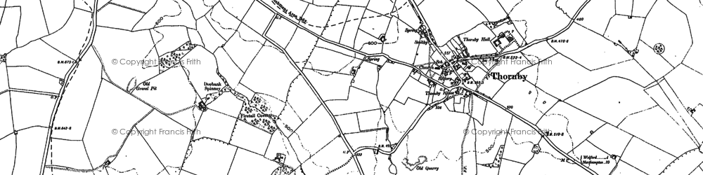 Old map of Thornby in 1884