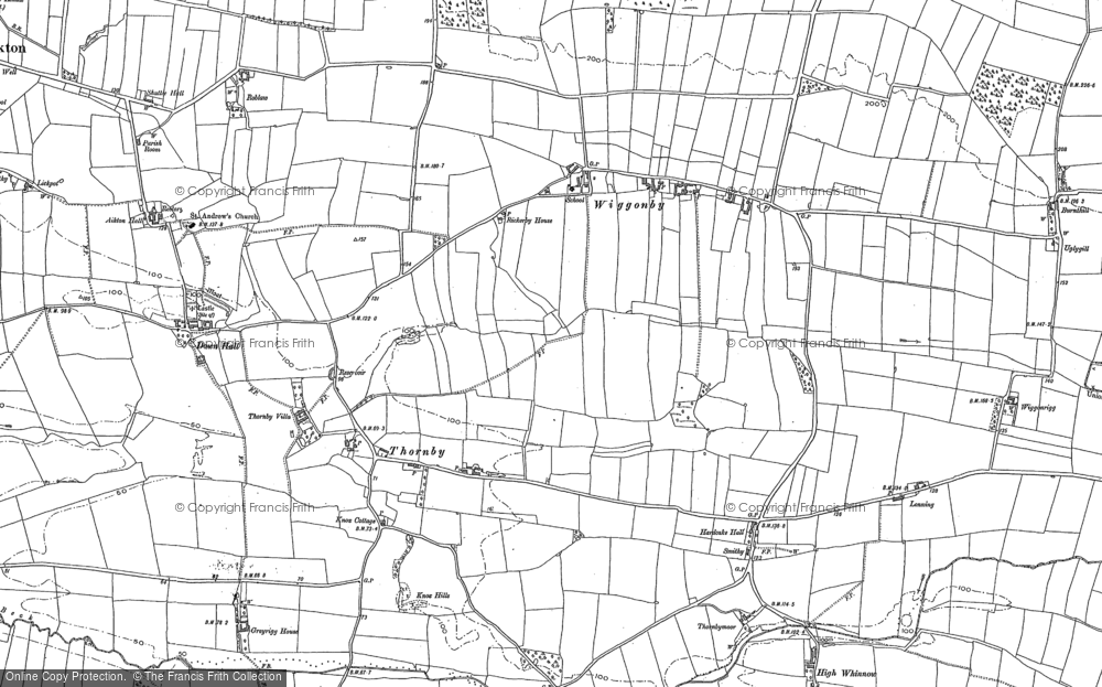 Old Map of Thornby, 1890 - 1899 in 1890