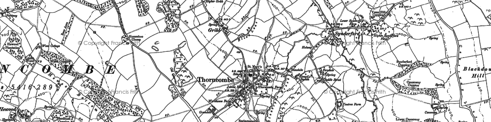 Old map of Gribb in 1887
