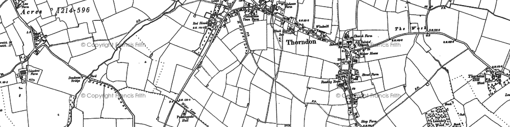 Old map of Thorndon in 1884