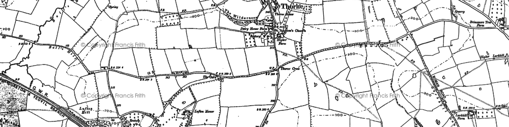 Old map of Thorne Coffin in 1886