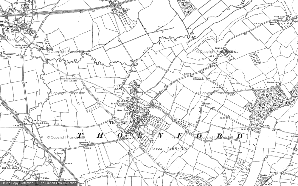 Old Map of Thornford, 1901 in 1901
