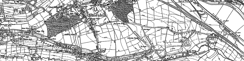 Old map of Thornhill in 1892