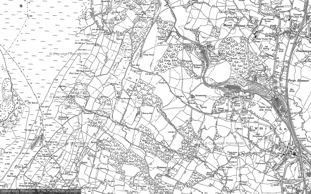 Old Map of Thornhill, 1899 in 1899